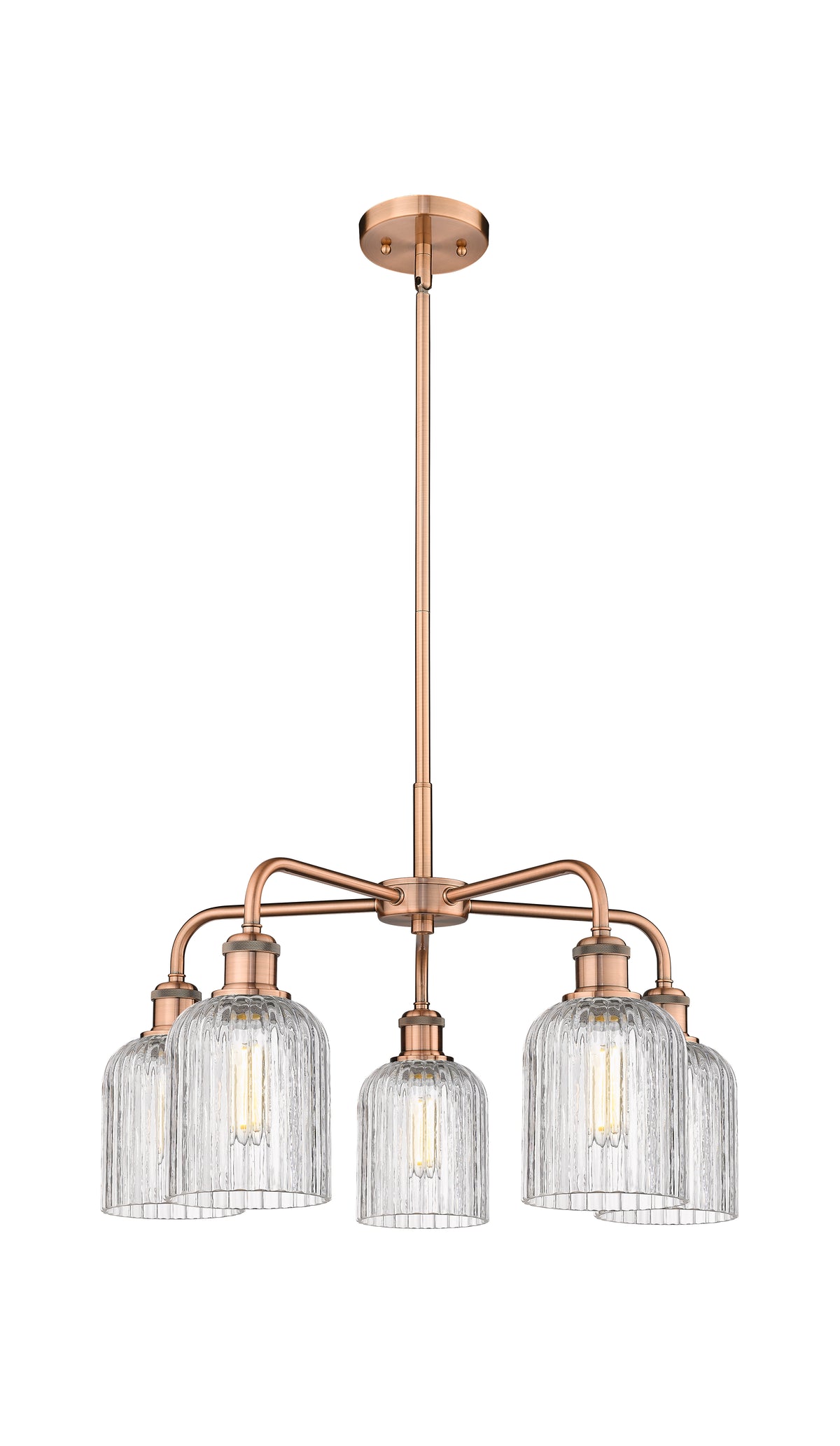 Ballston Chandelier Cast Brass Glass Steel