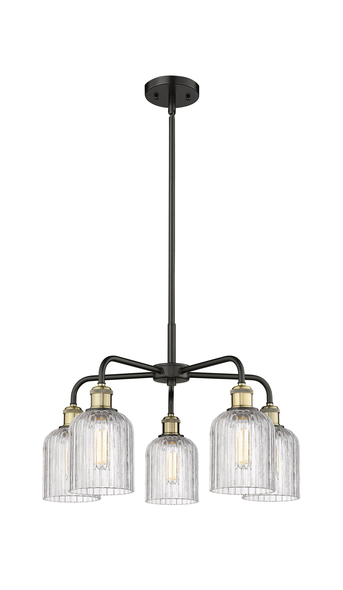 Ballston Chandelier Cast Brass Glass Steel