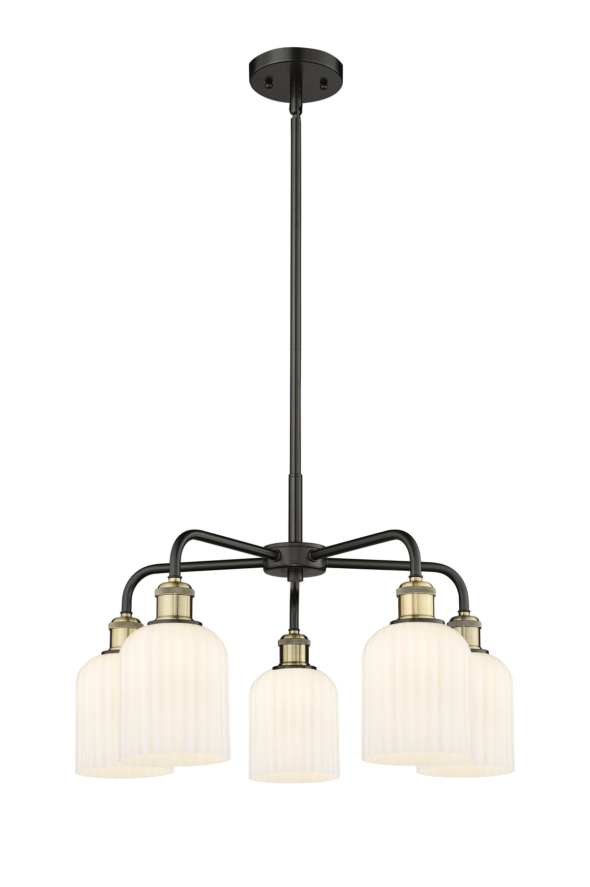 Ballston Chandelier Cast Brass Glass Steel