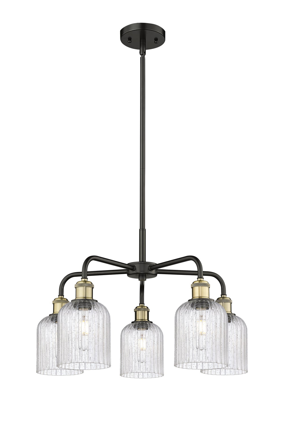 Ballston Chandelier Cast Brass Glass Steel