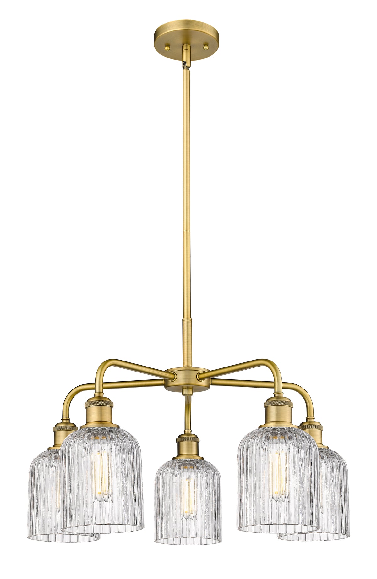 Ballston Chandelier Cast Brass Glass Steel