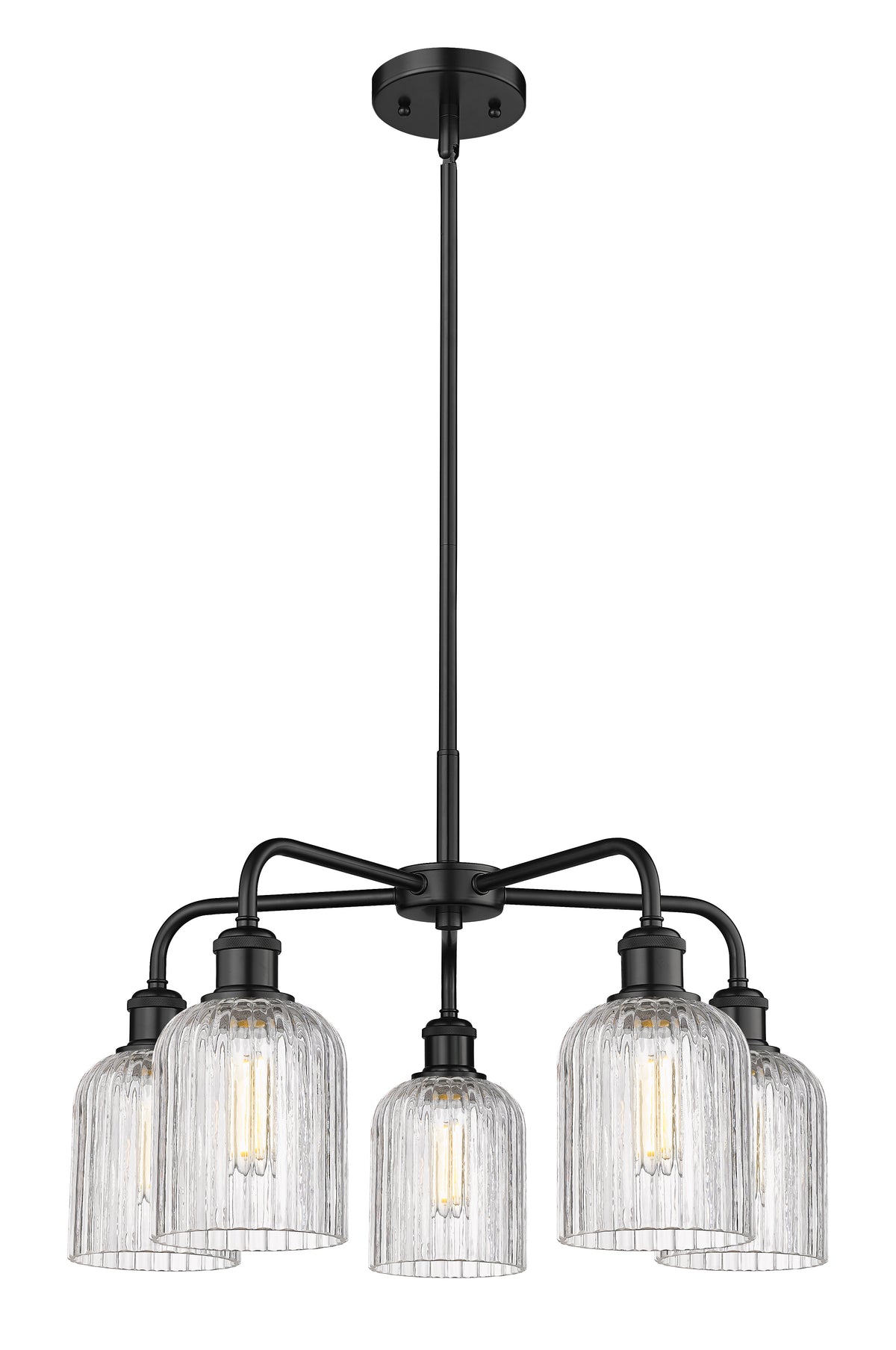 Ballston Chandelier Cast Brass Glass Steel