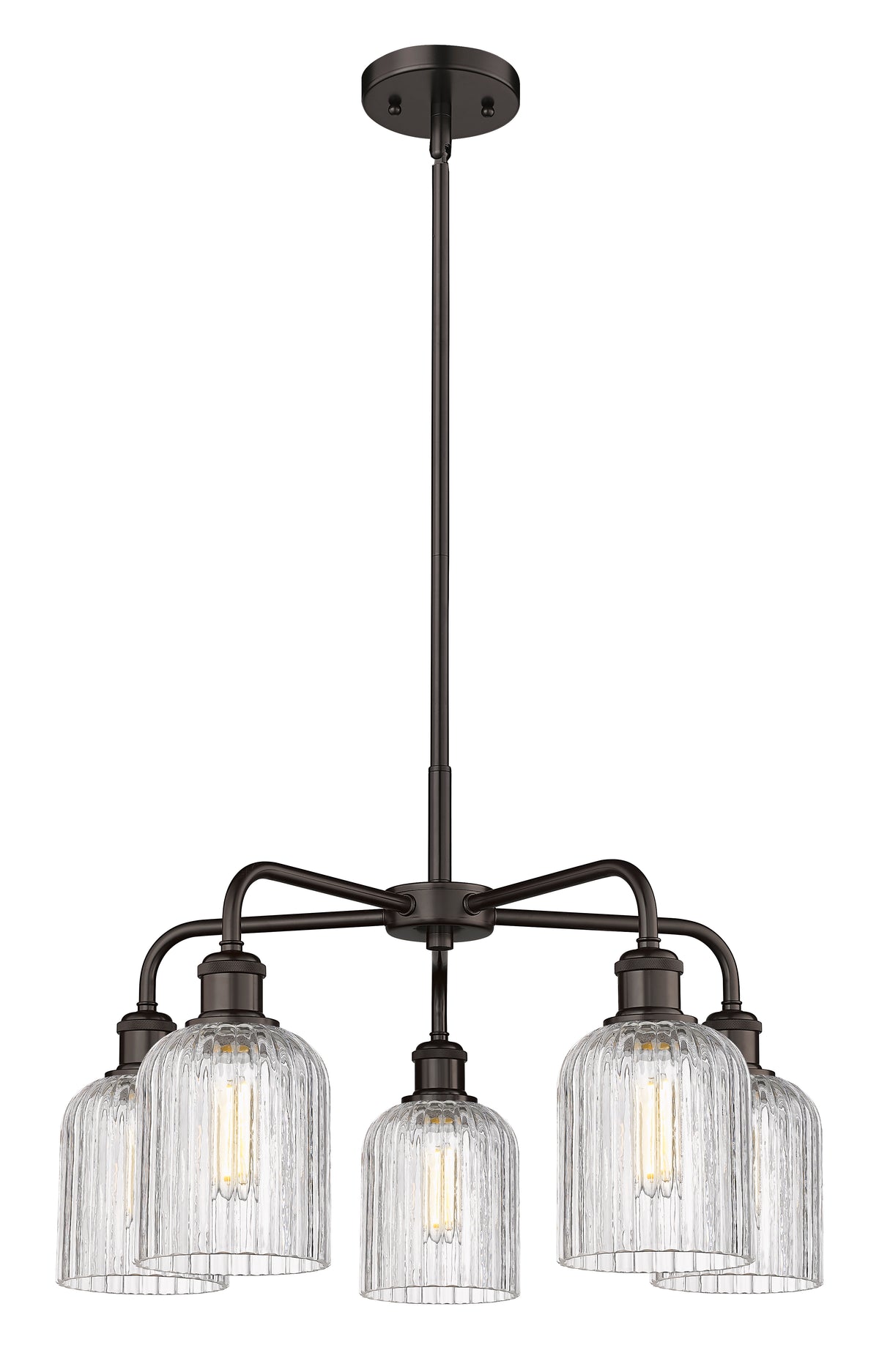 Ballston Chandelier Cast Brass Glass Steel