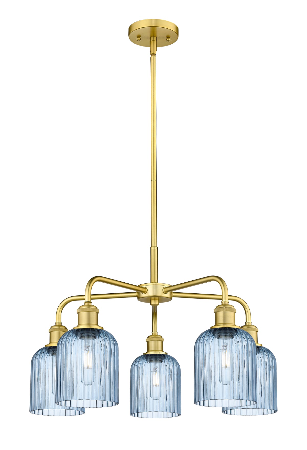 Ballston Chandelier Cast Brass Glass Steel