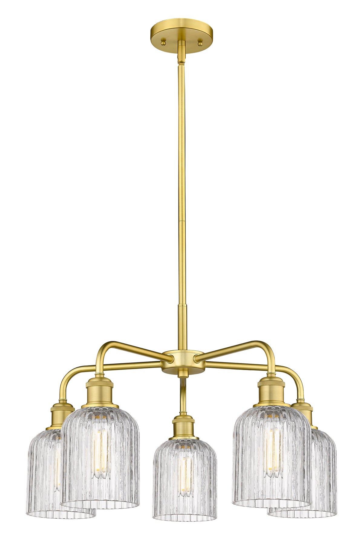 Ballston Chandelier Cast Brass Glass Steel