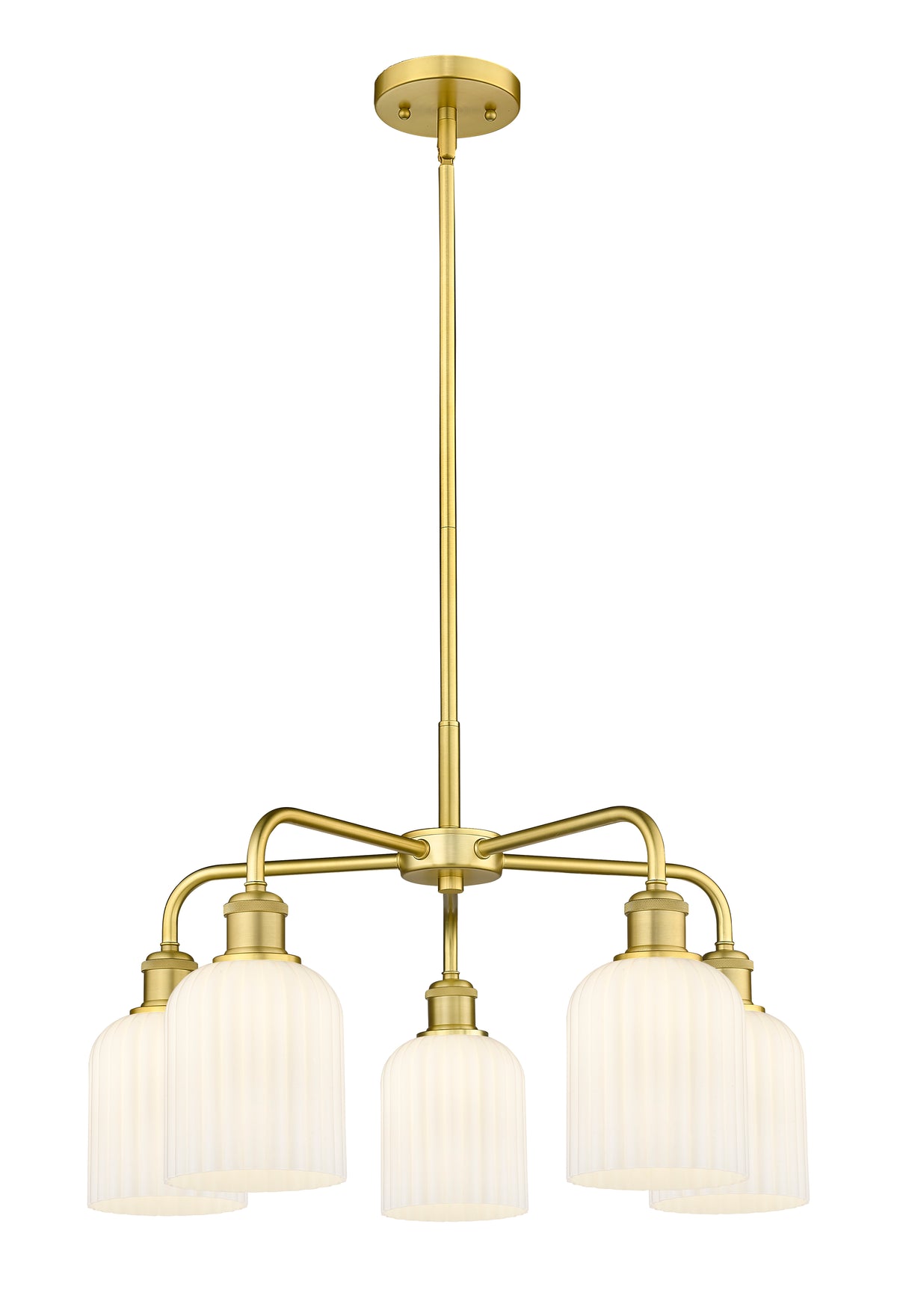 Ballston Chandelier Cast Brass Glass Steel