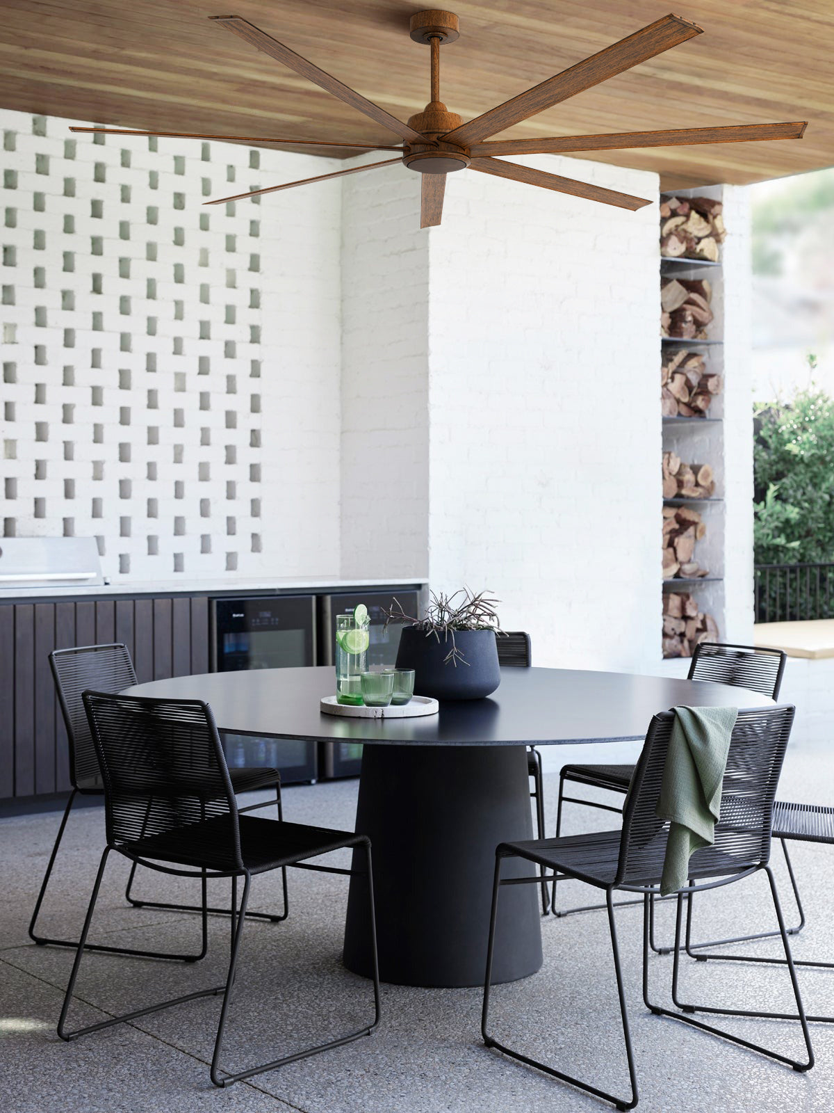 Atlanta 72 Inch DC Fan with LED Light Koa Finish with Remote