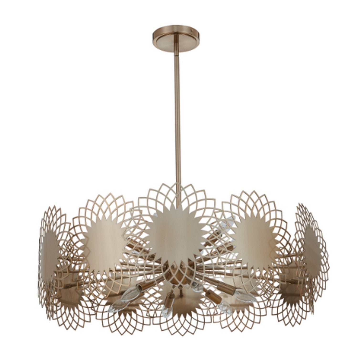 19'' Helia 12 Light Brushed Champagne Gold Chandelier