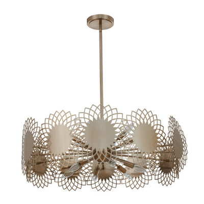 19'' Helia 12 Light Brushed Champagne Gold Chandelier