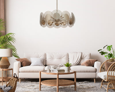 19'' Helia 12 Light Brushed Champagne Gold Chandelier