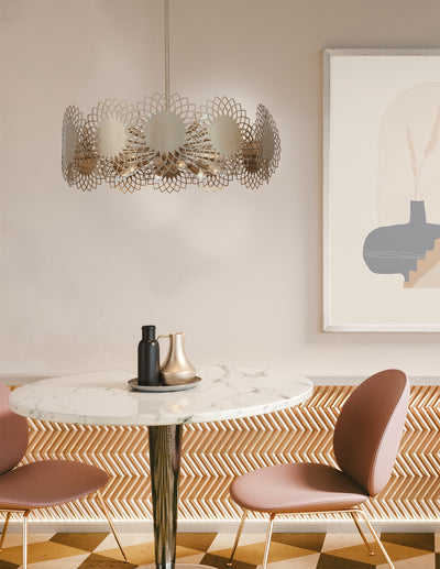 19'' Helia 12 Light Brushed Champagne Gold Chandelier