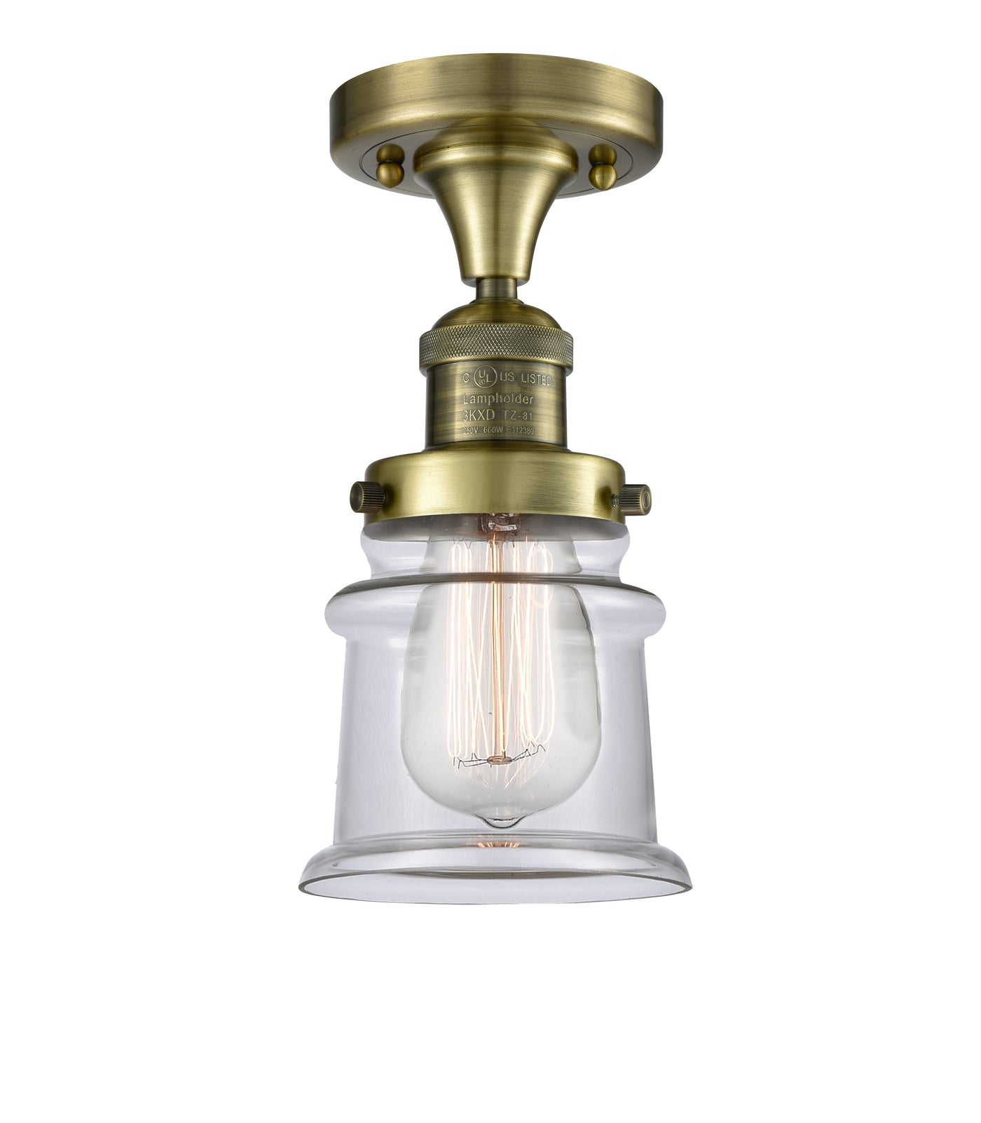Franklin Semi-Flush Mount Brushed Nickel