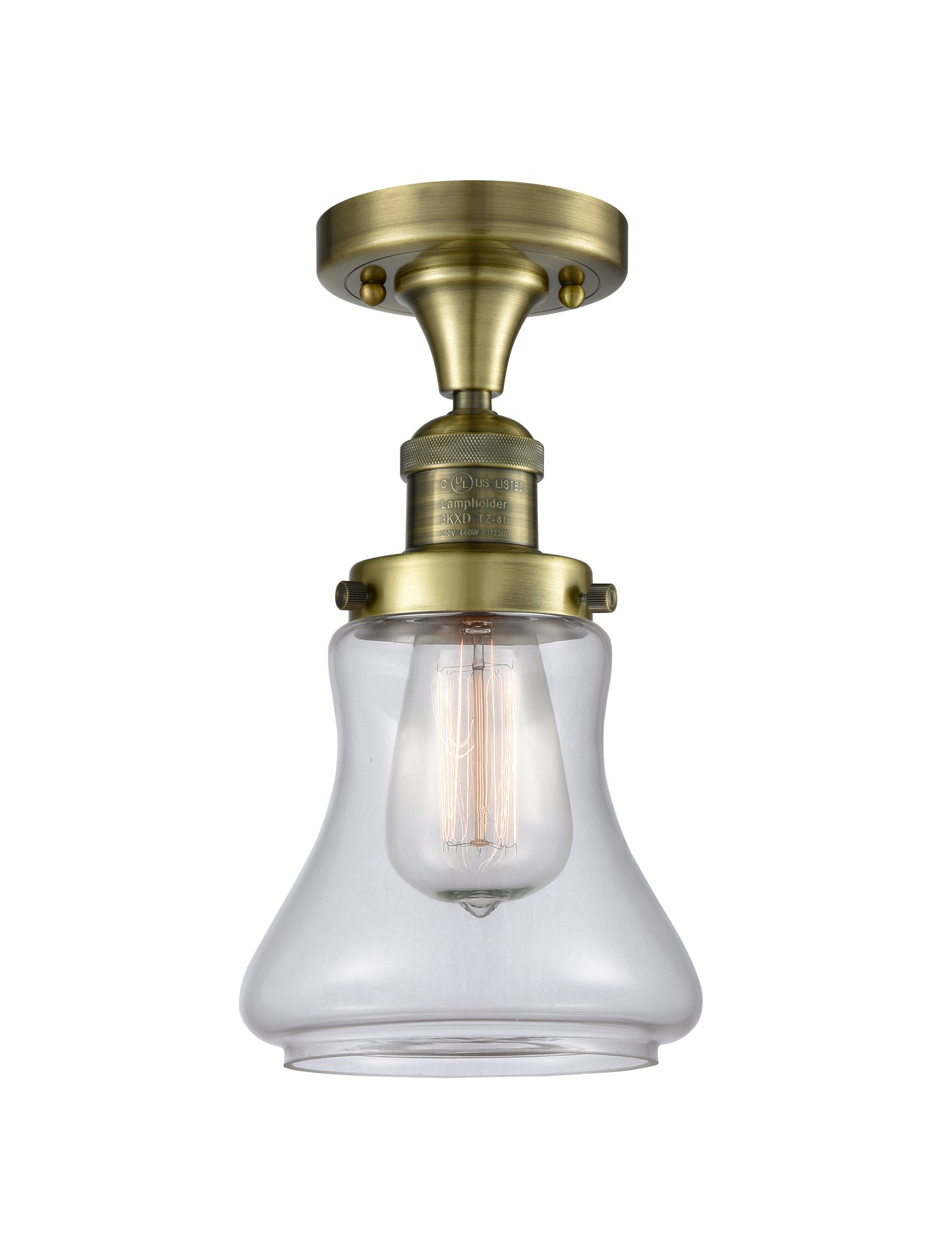 Franklin Semi-Flush Mount Brushed Satin Nickel