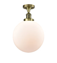 Franklin Semi-Flush Mount Brushed Satin Nickel