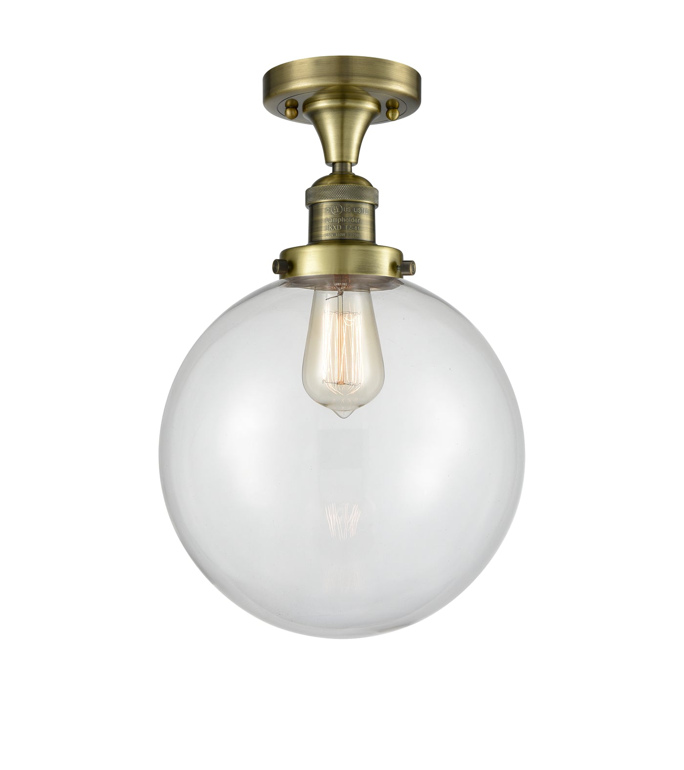 Franklin Semi-Flush Mount Brushed Nickel Steel