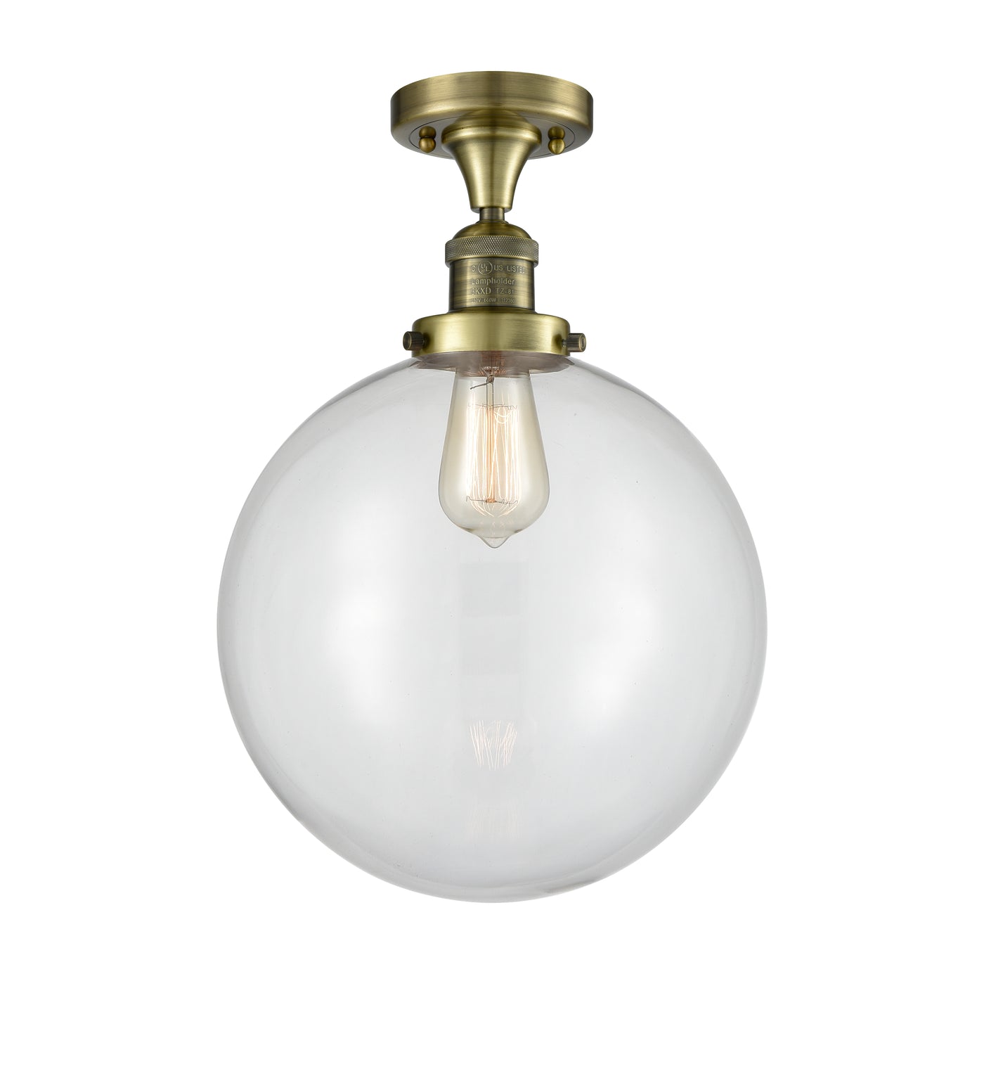 Franklin Semi-Flush Mount Brushed Satin Nickel