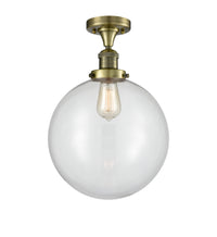 Franklin Semi-Flush Mount Brushed Satin Nickel