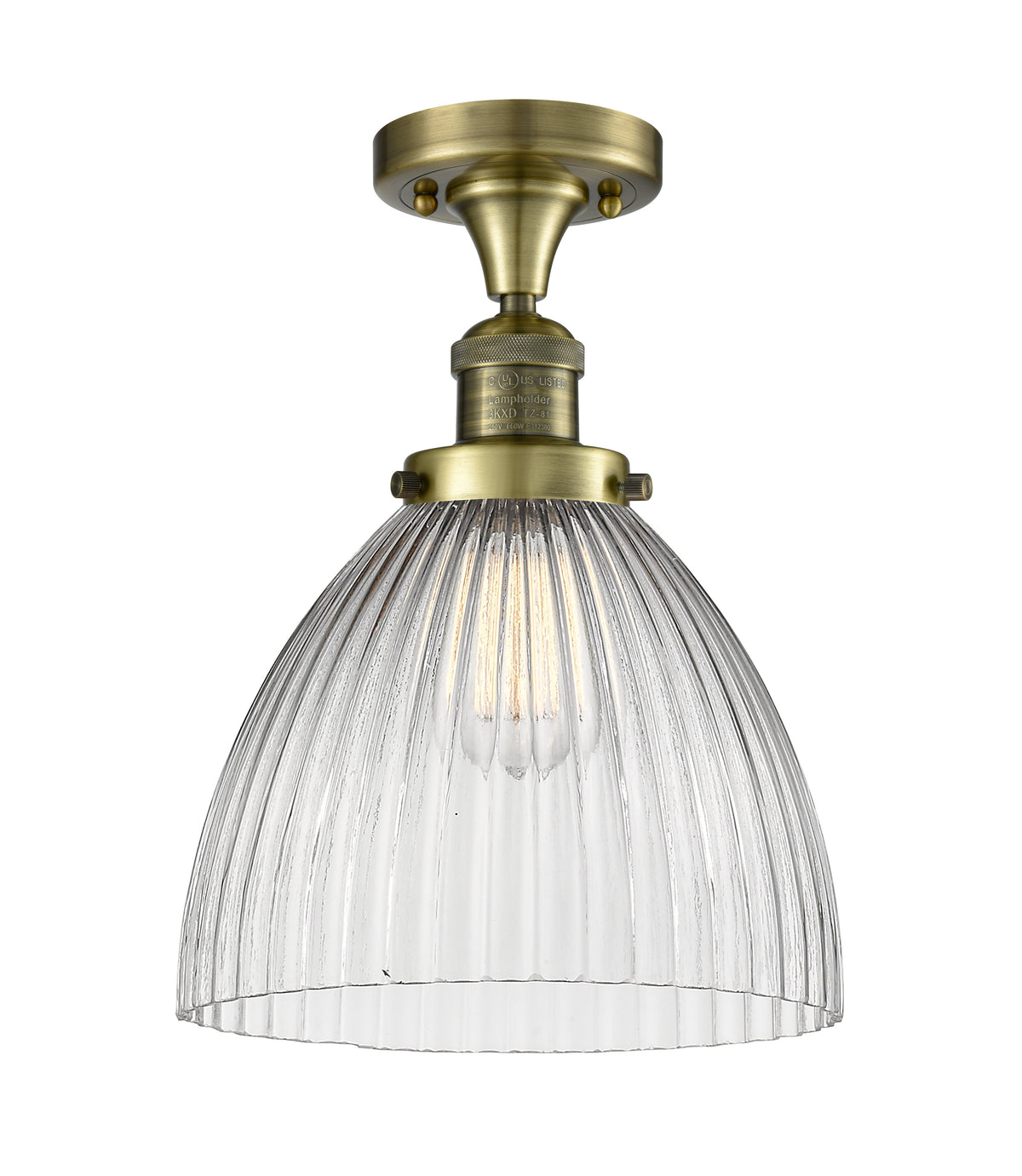 Seneca Falls 10-Inch 1-Light Semi-Flush Mount 13-Inch High