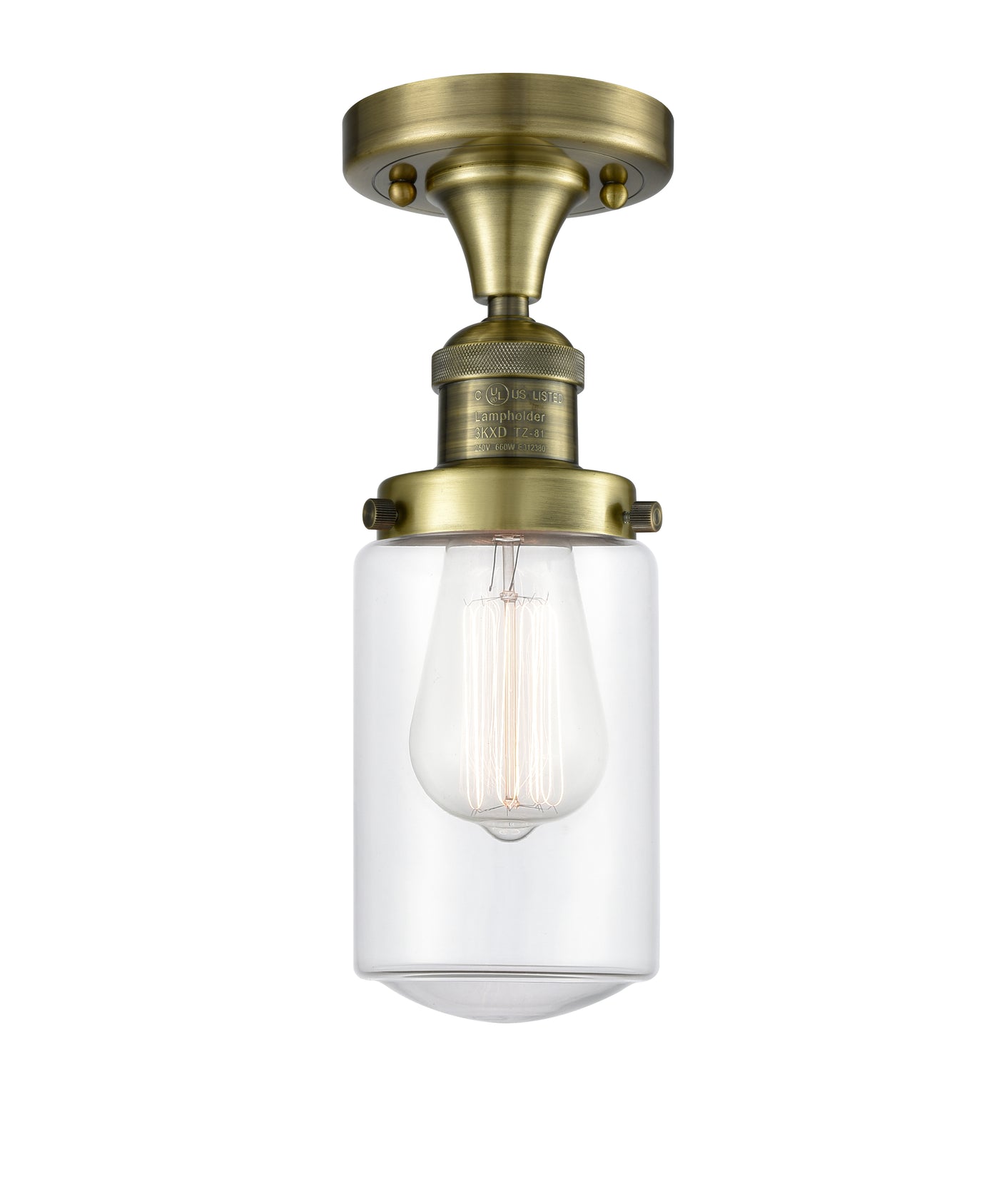 Franklin Semi-Flush Mount Brushed Satin Nickel