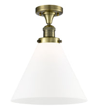 Franklin Semi-Flush Mount 12 Inch Brass