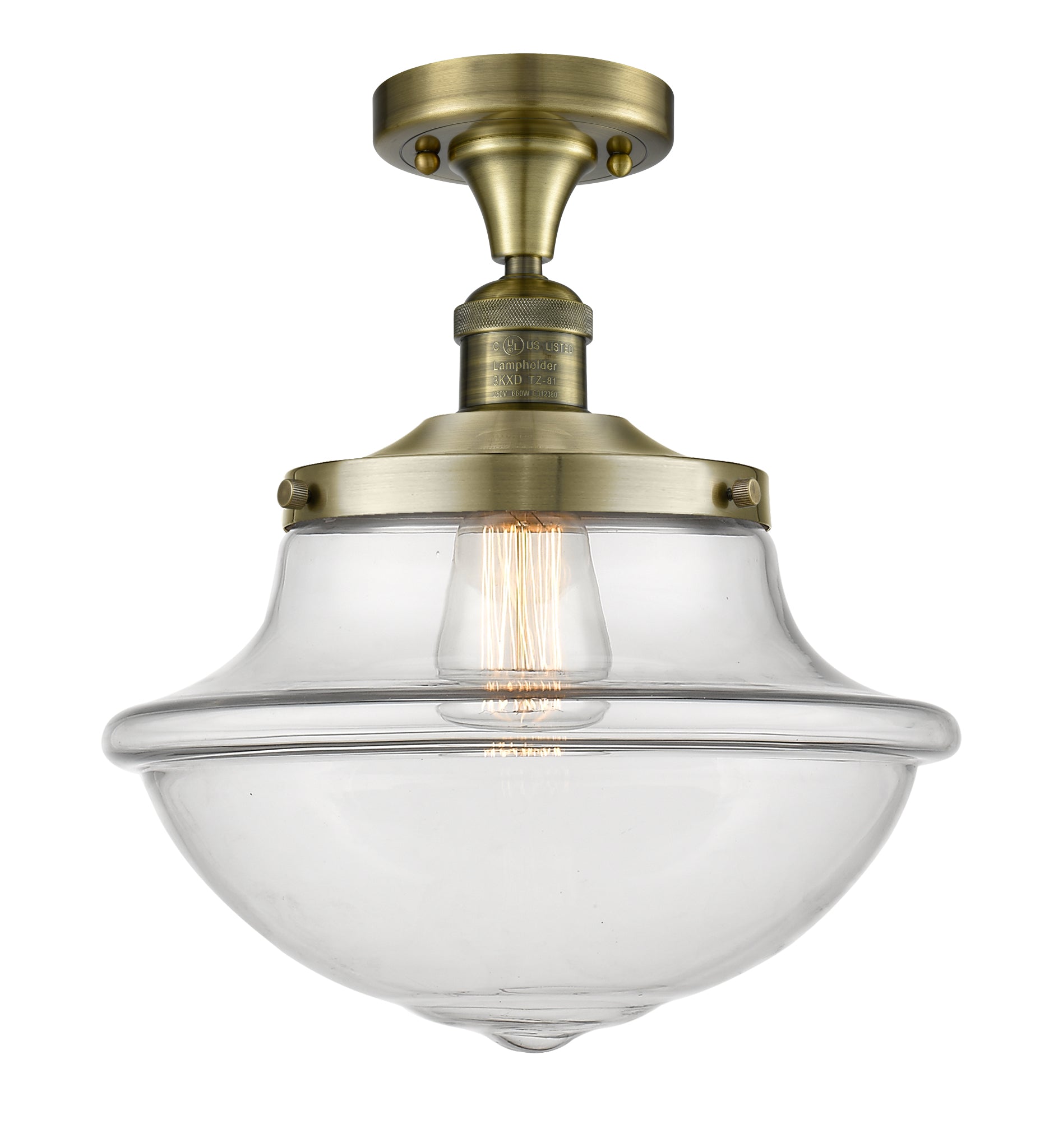 Franklin Semi-Flush Mount Brushed Satin Nickel