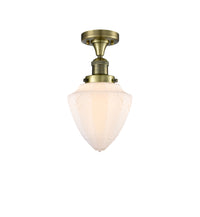 Franklin Semi-Flush Mount Steel Glass 12"