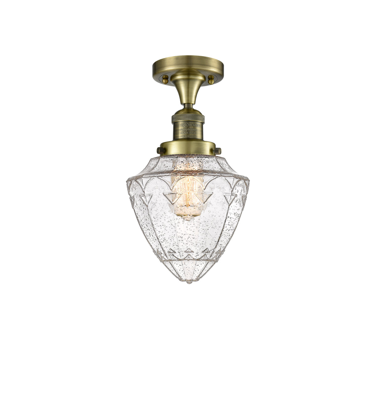 Bullet 7-Inch 1-Light Semi-Flush Mount