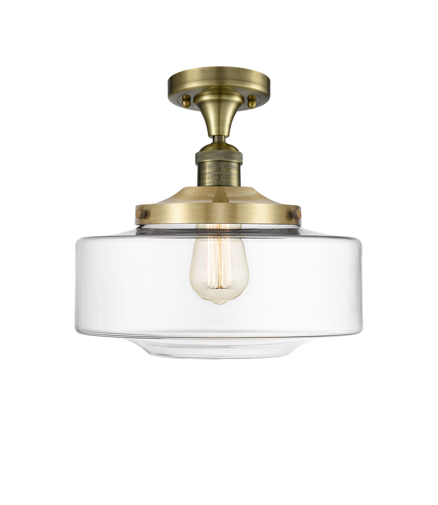 Franklin Semi-Flush Mount Brushed Satin Nickel