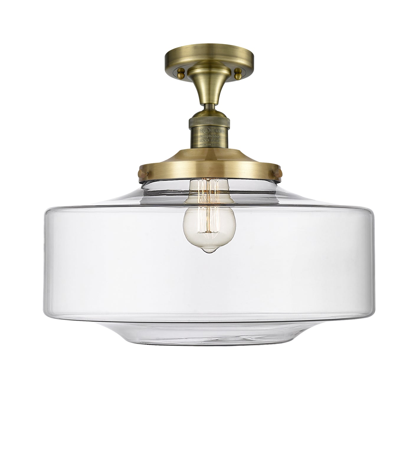 Franklin Semi-Flush Mount Brushed Nickel