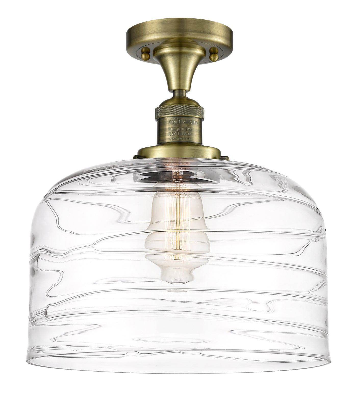 Franklin Semi-Flush Mount Satin Nickel Steel
