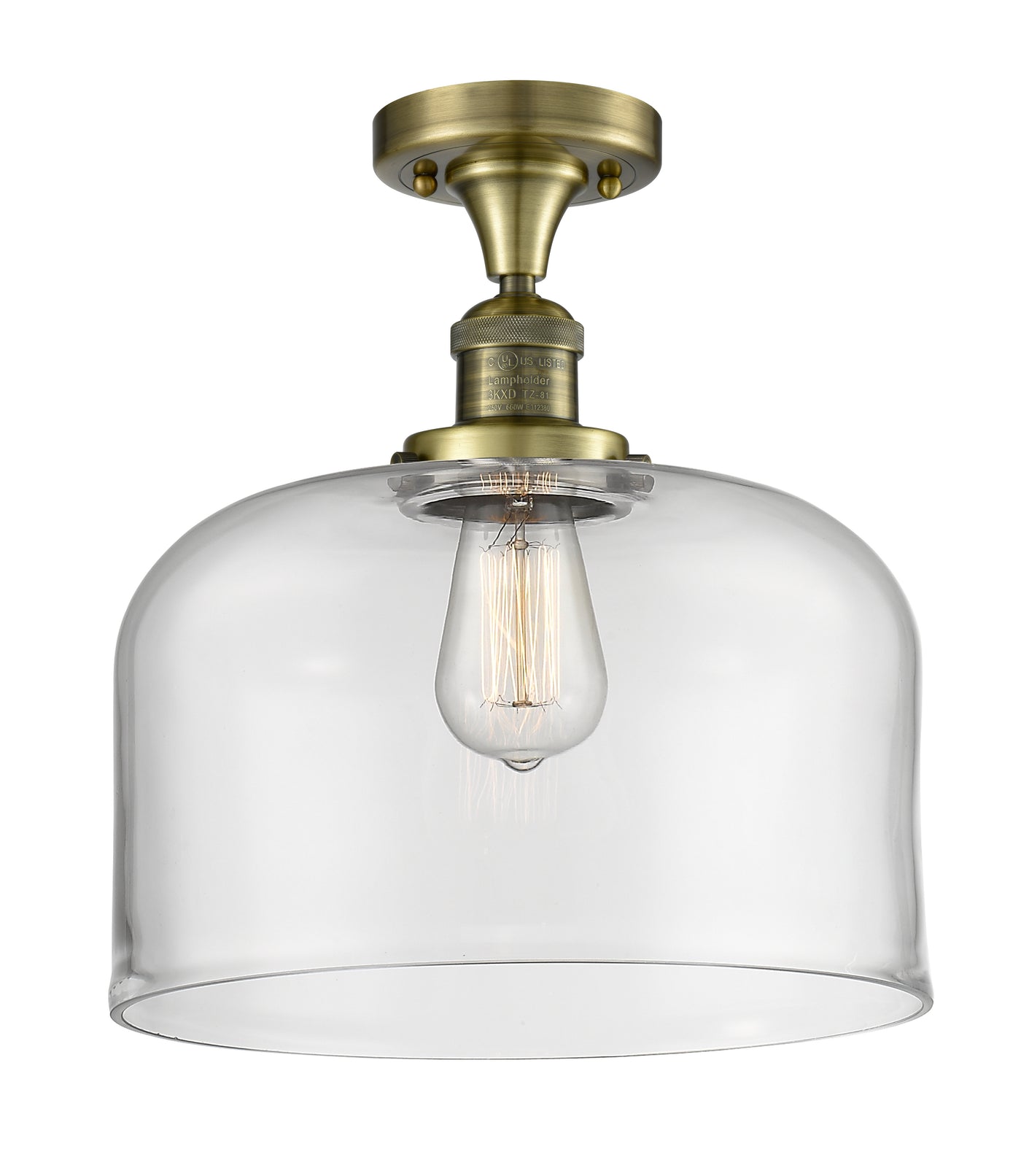 Franklin Semi-Flush Mount 12 Inch Nickel