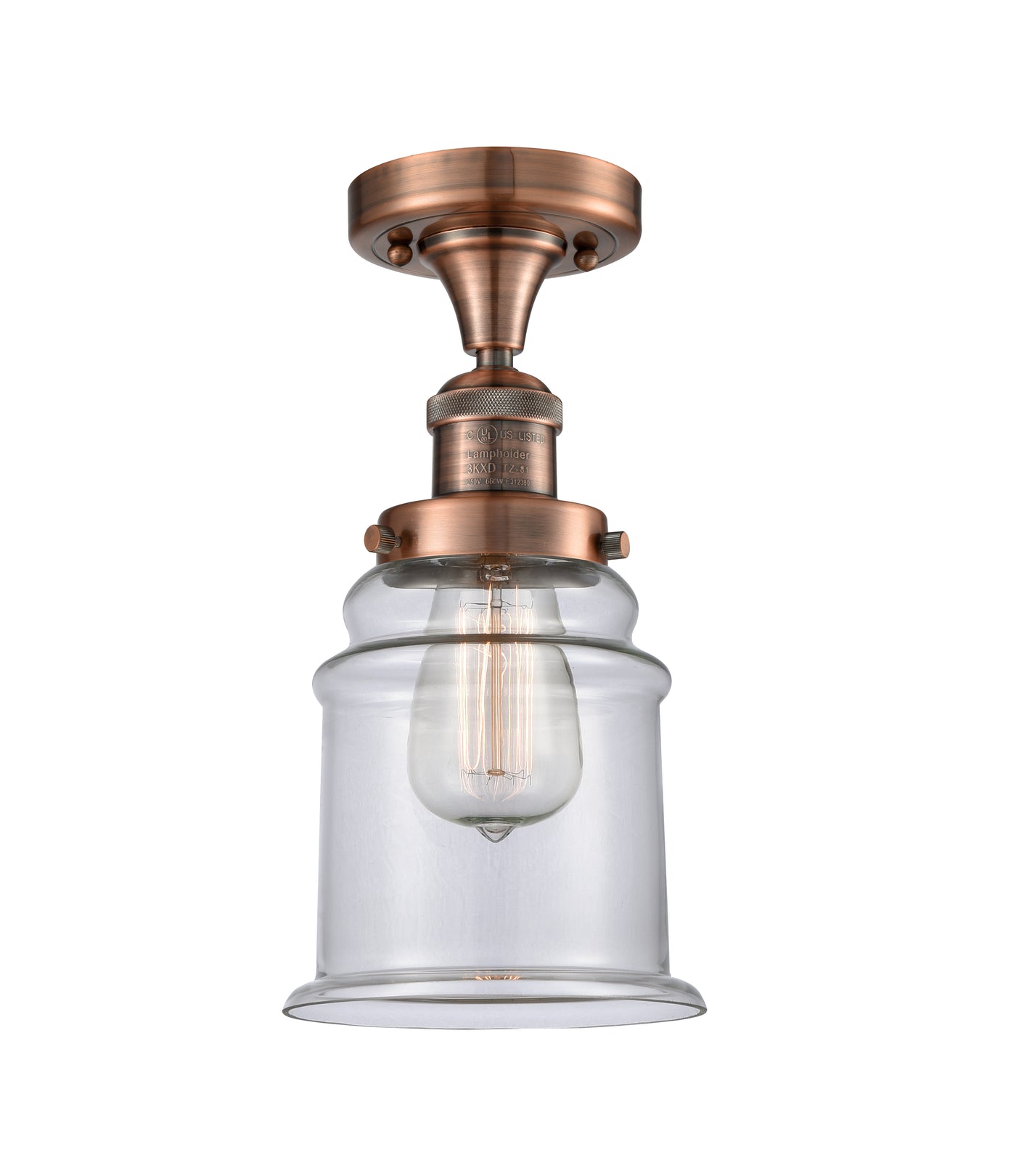 Franklin Semi-Flush Mount Brushed Satin Nickel