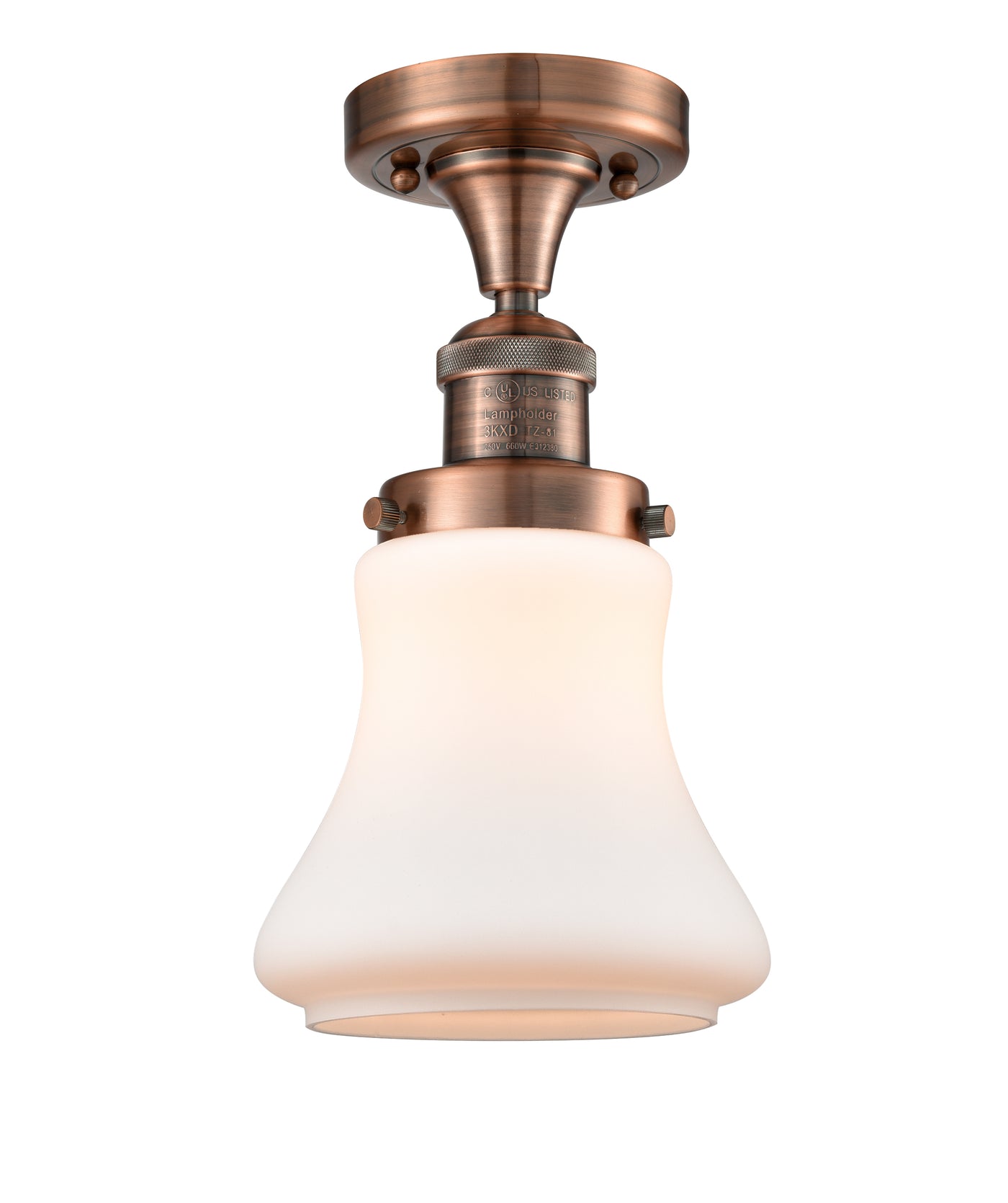 Franklin Semi-Flush Mount Cast Brass Nickel