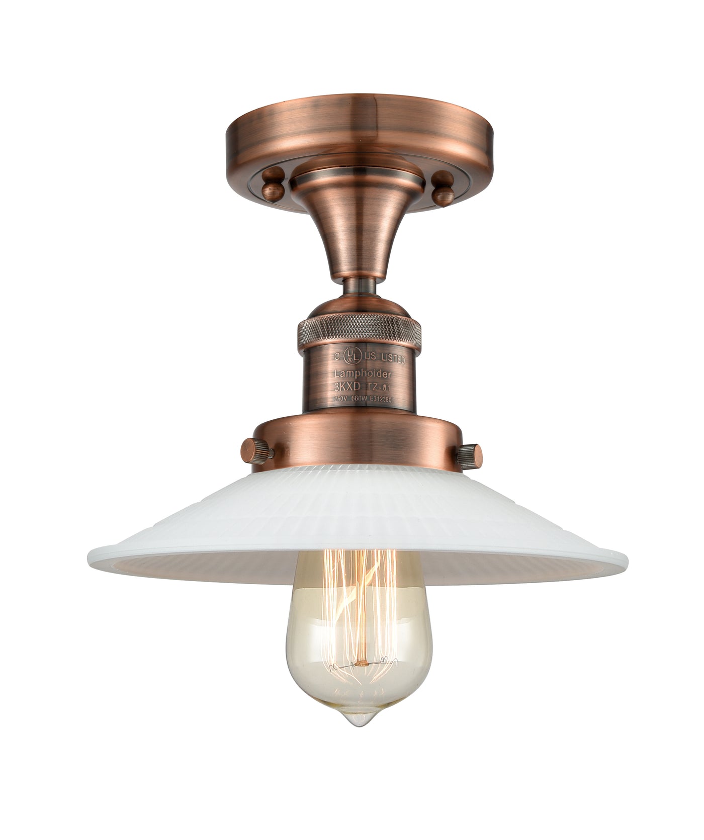 Franklin Semi-Flush Mount Brushed Nickel Glass