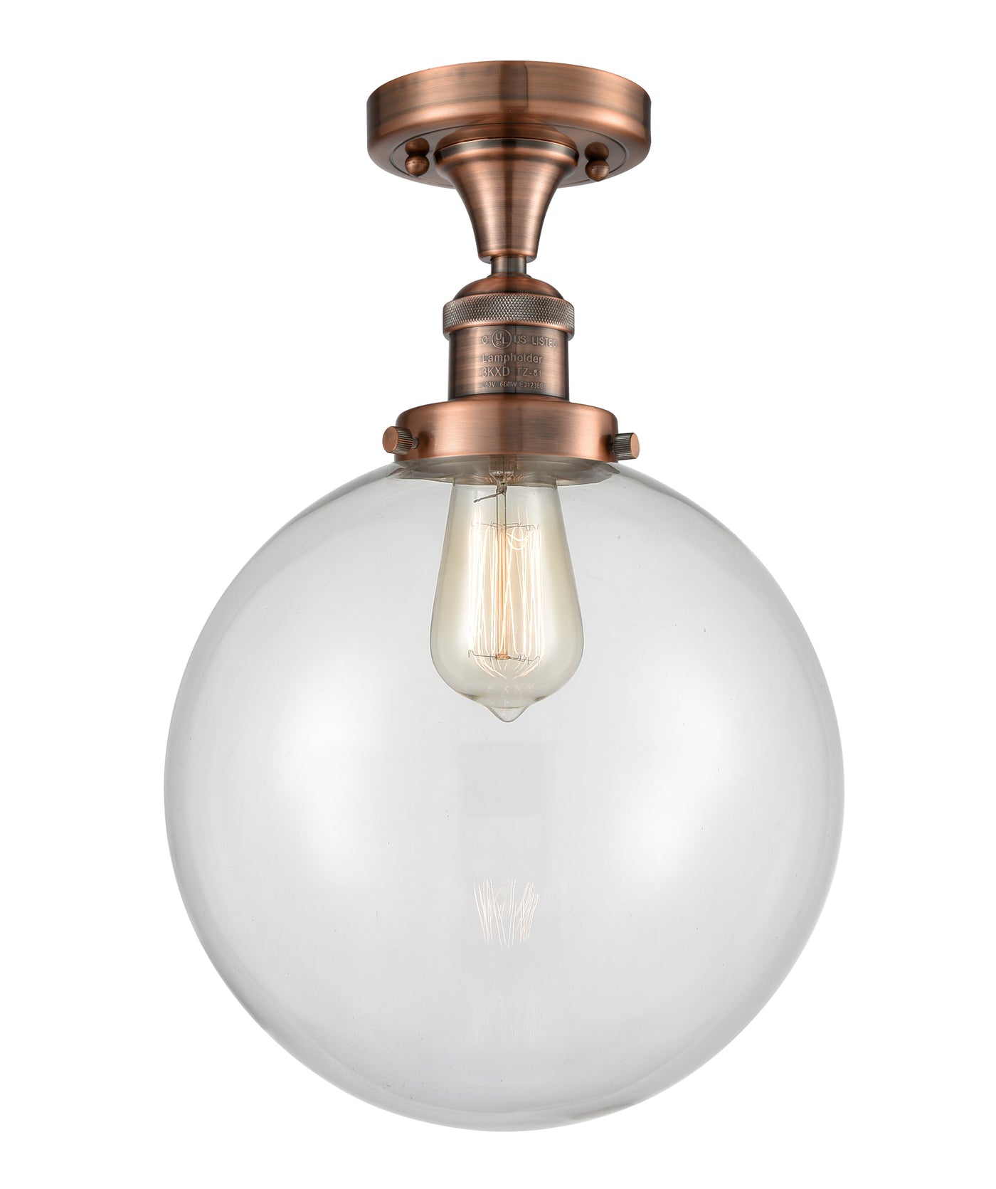 Franklin Semi-Flush Mount Brushed Nickel