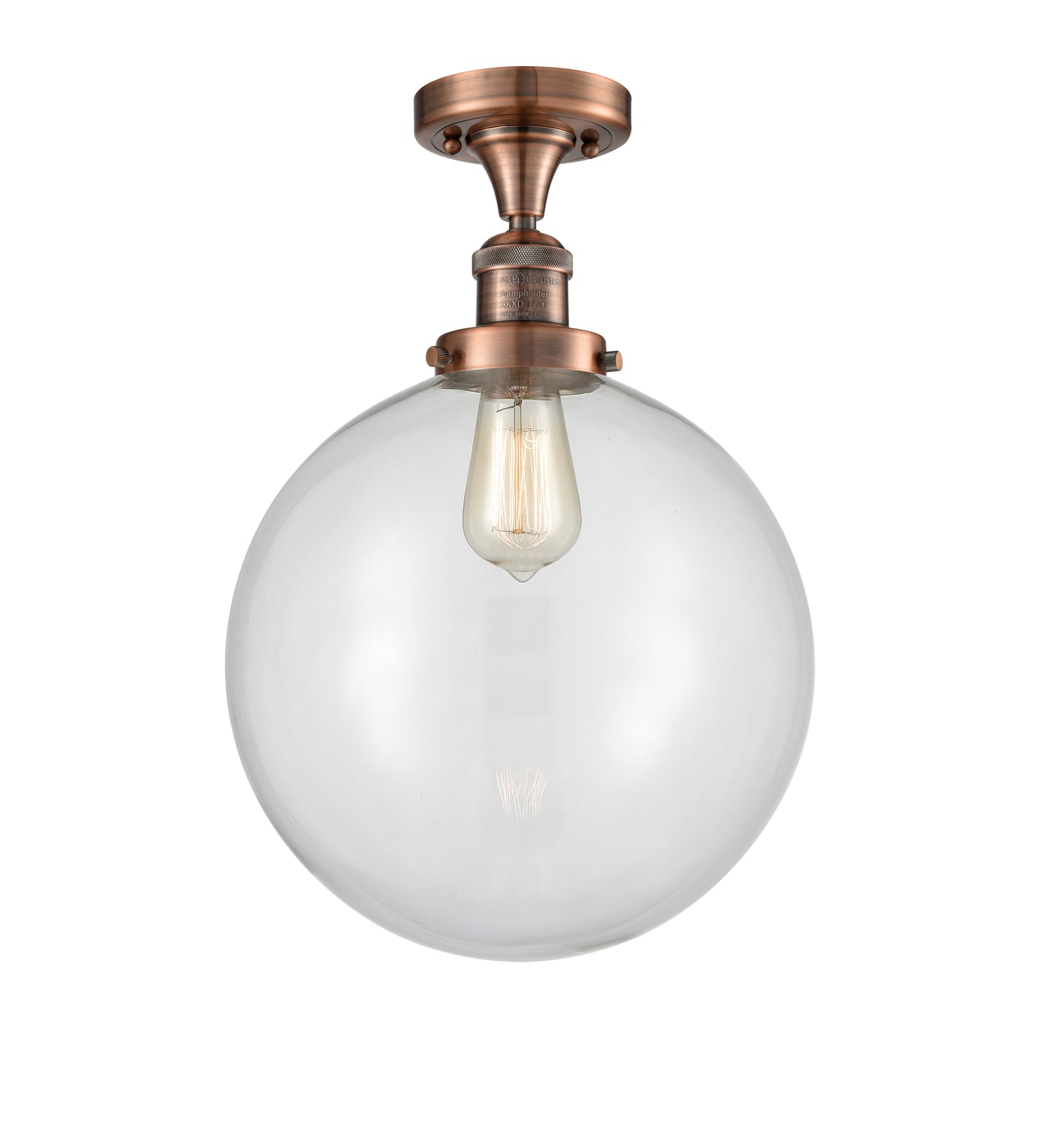 Franklin Semi-Flush Mount Brushed Satin Nickel