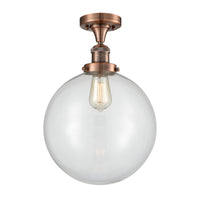 Franklin Semi-Flush Mount Brushed Satin Nickel