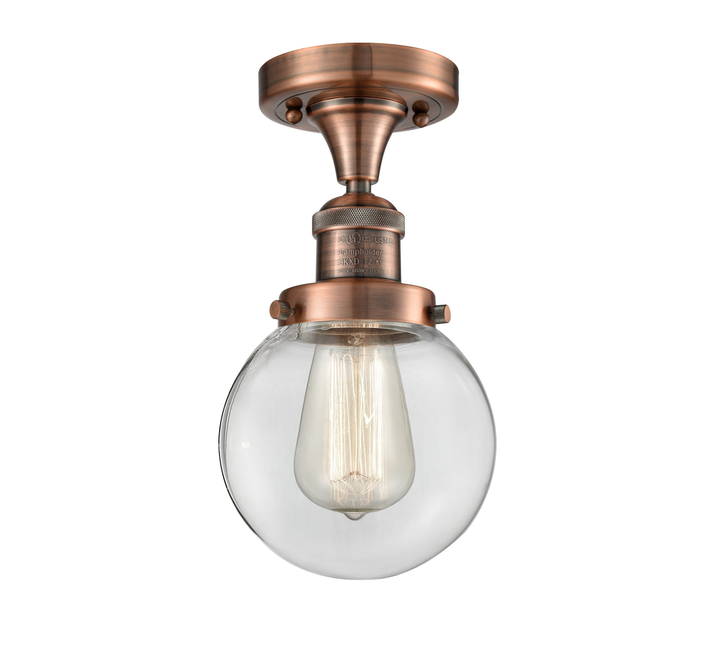 Franklin Semi-Flush Mount Brushed Nickel