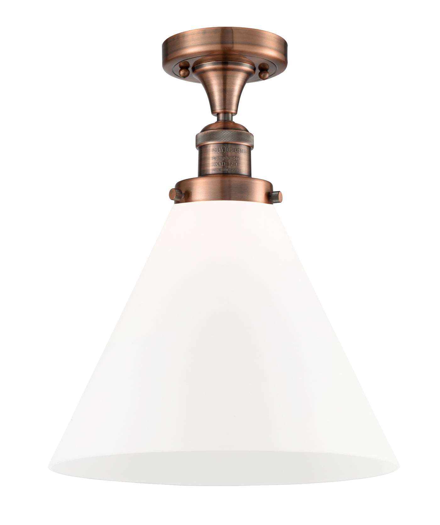Franklin Semi-Flush Mount 12 Inch Brass