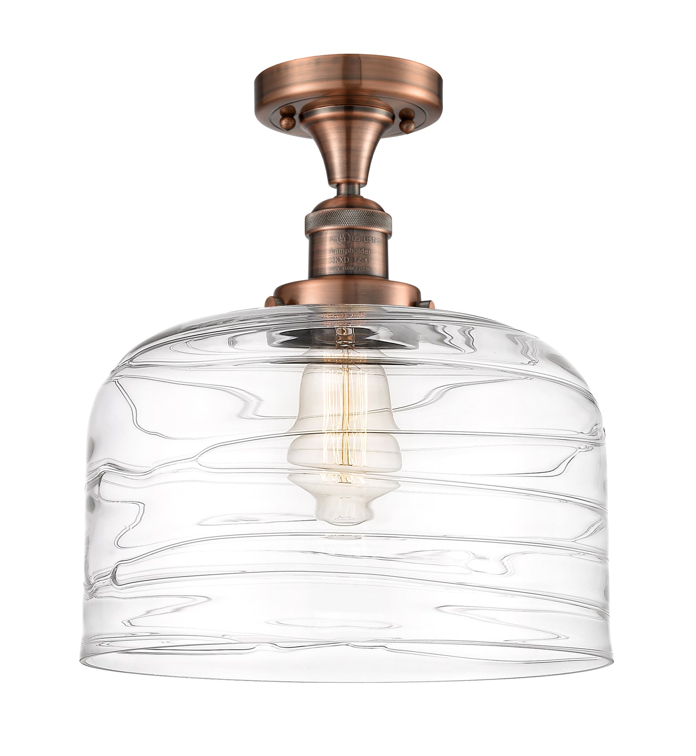 Franklin Semi-Flush Mount Satin Nickel Steel