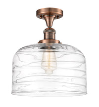 Franklin Semi-Flush Mount Satin Nickel Steel