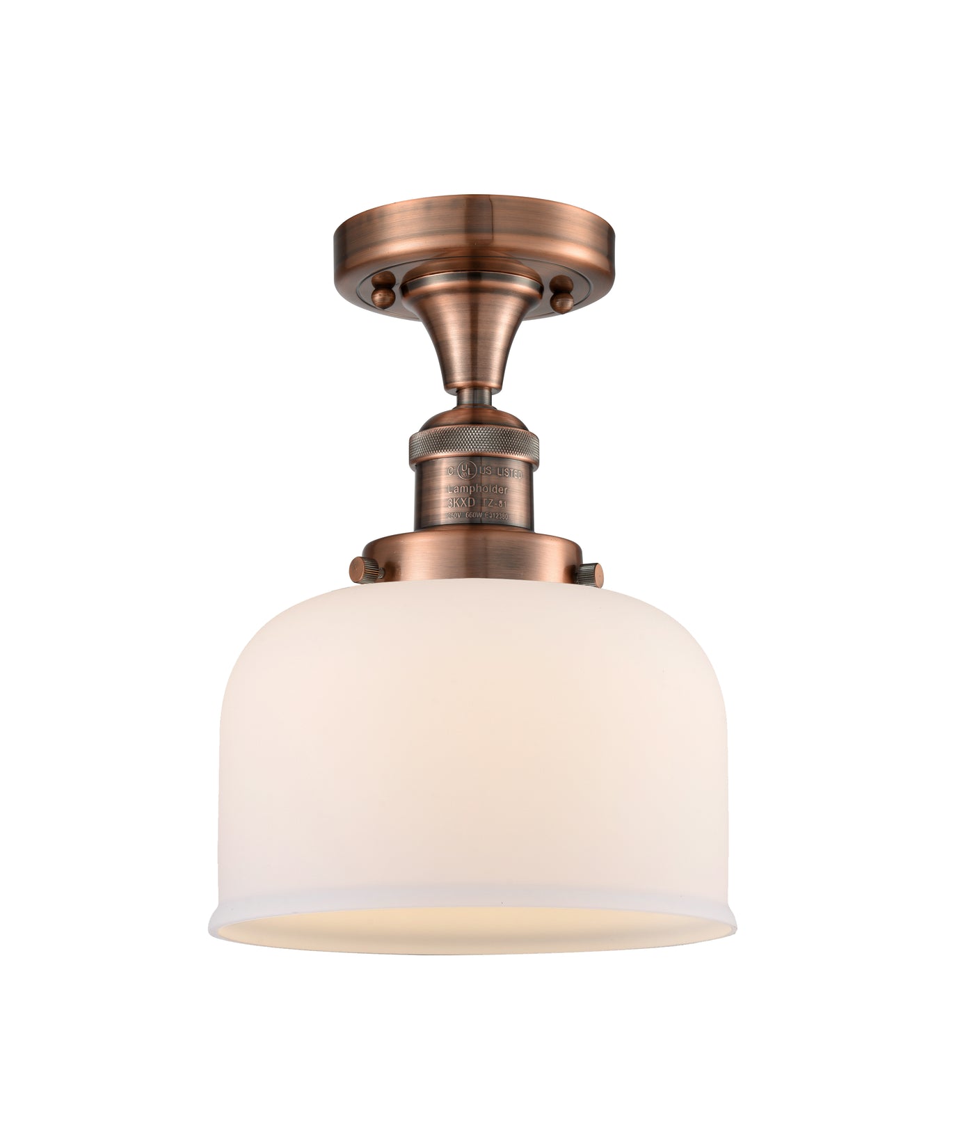 Franklin Semi-Flush Mount Brushed Nickel Brass