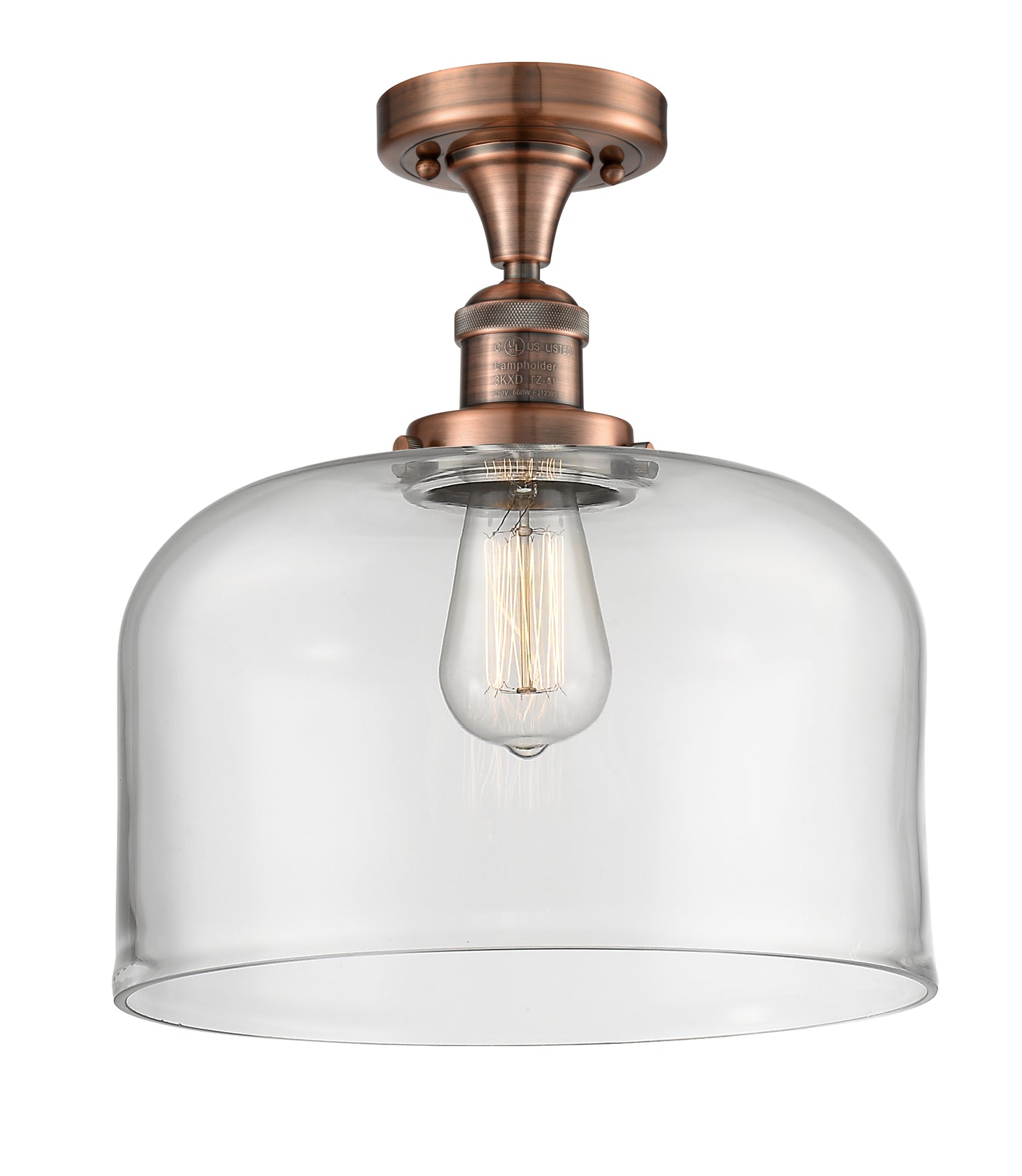 Franklin Semi-Flush Mount 12 Inch Nickel
