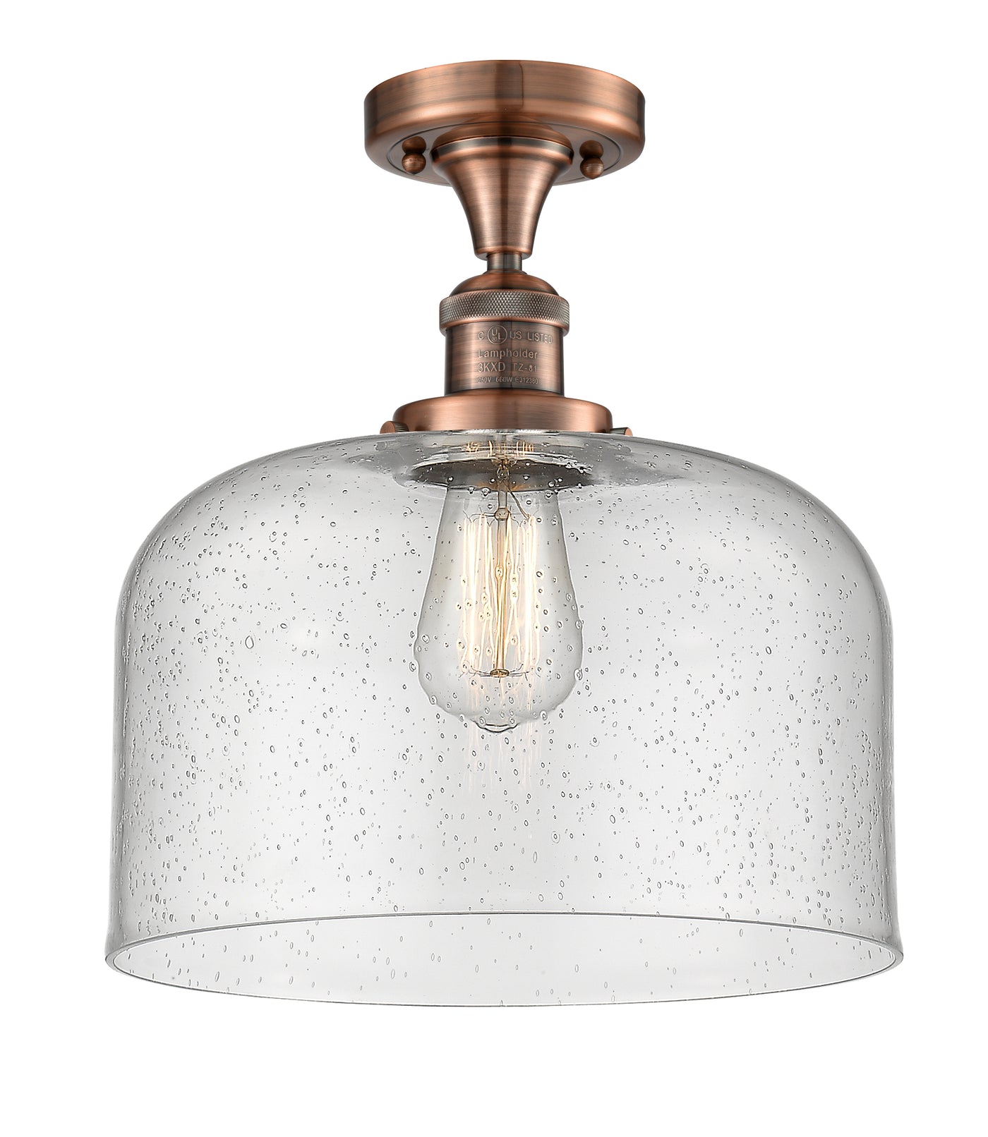 Franklin Semi-Flush Mount Brushed Satin Nickel
