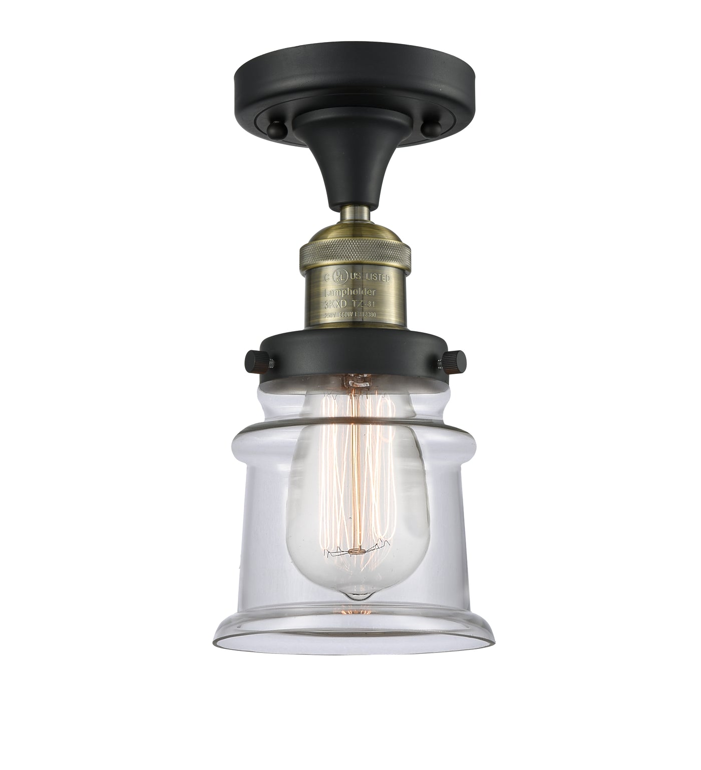 Franklin Semi-Flush Mount Brushed Nickel