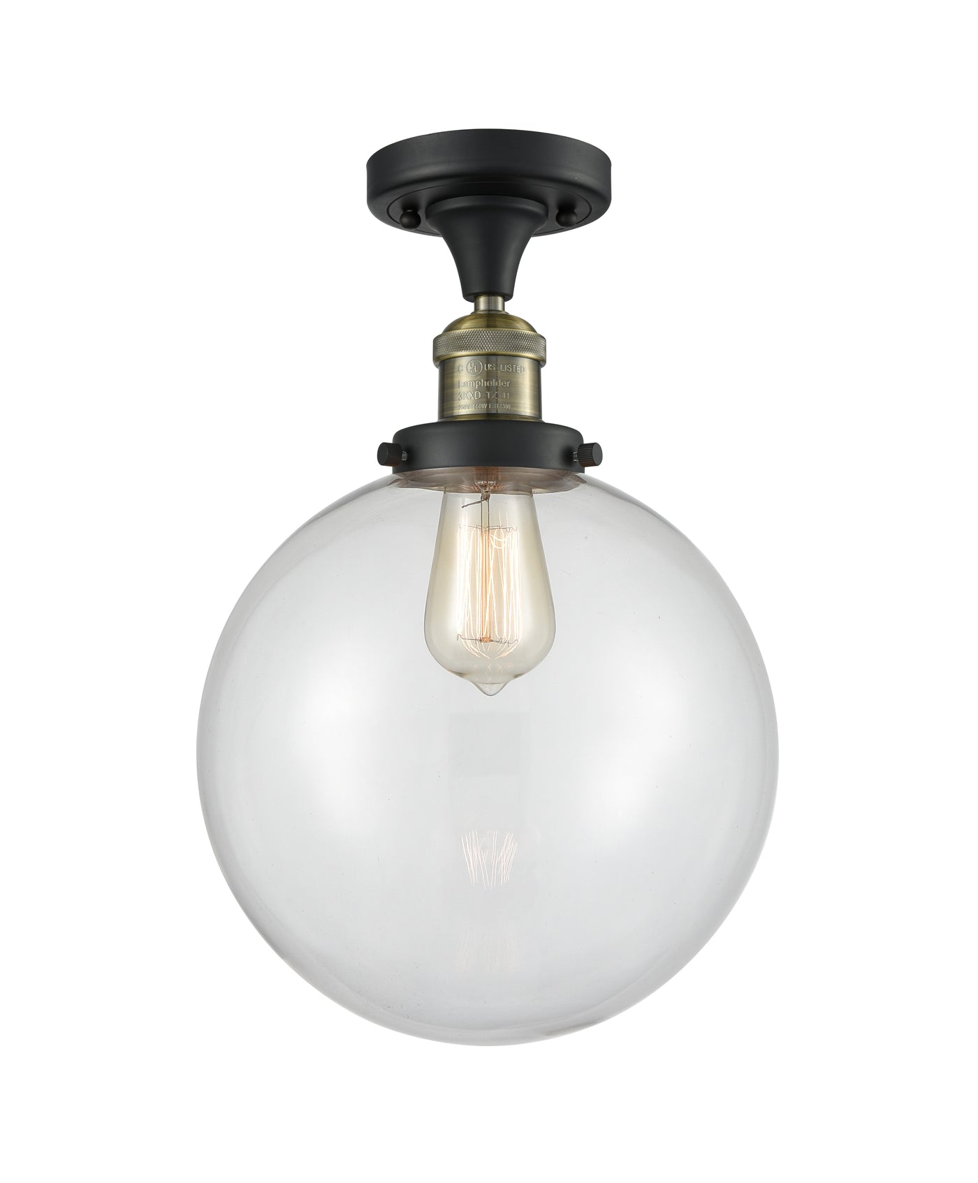Franklin Semi-Flush Mount Brushed Nickel Steel
