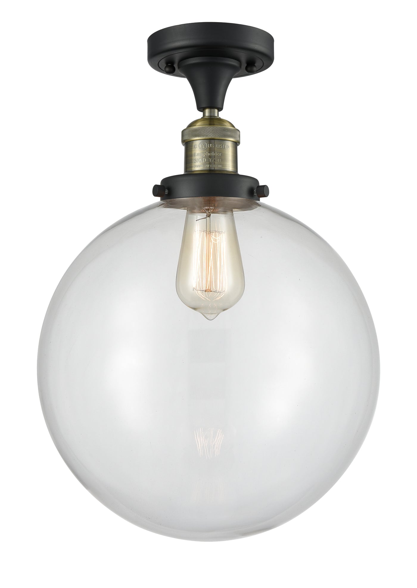 Franklin Semi-Flush Mount Brushed Satin Nickel