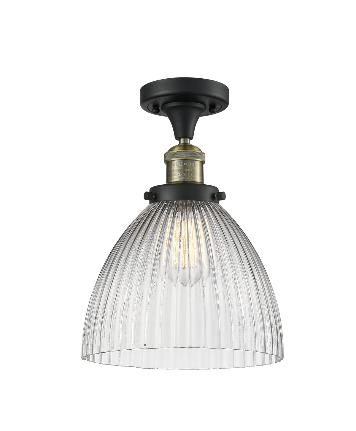 Seneca Falls 10-Inch 1-Light Semi-Flush Mount 13-Inch High