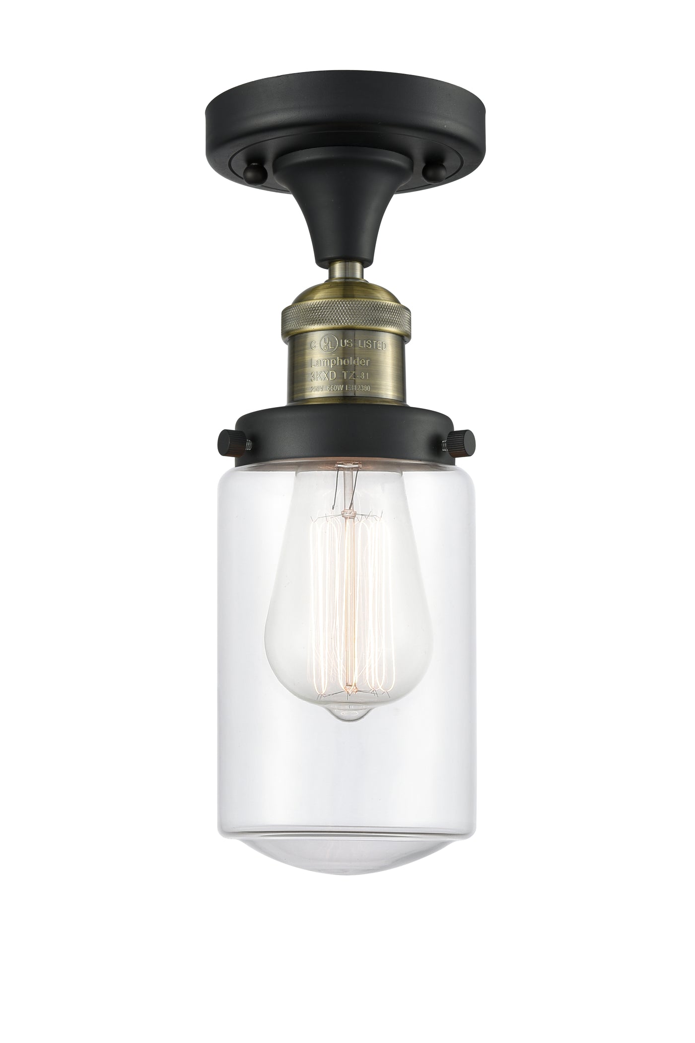 Franklin Semi-Flush Mount Brushed Nickel