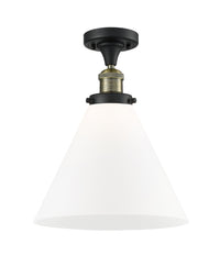 Franklin Semi-Flush Mount 12 Inch Brass